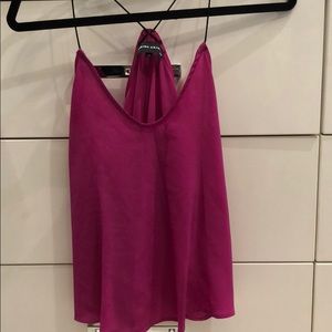 Karina Grimaldi silk top hot pink sz XS